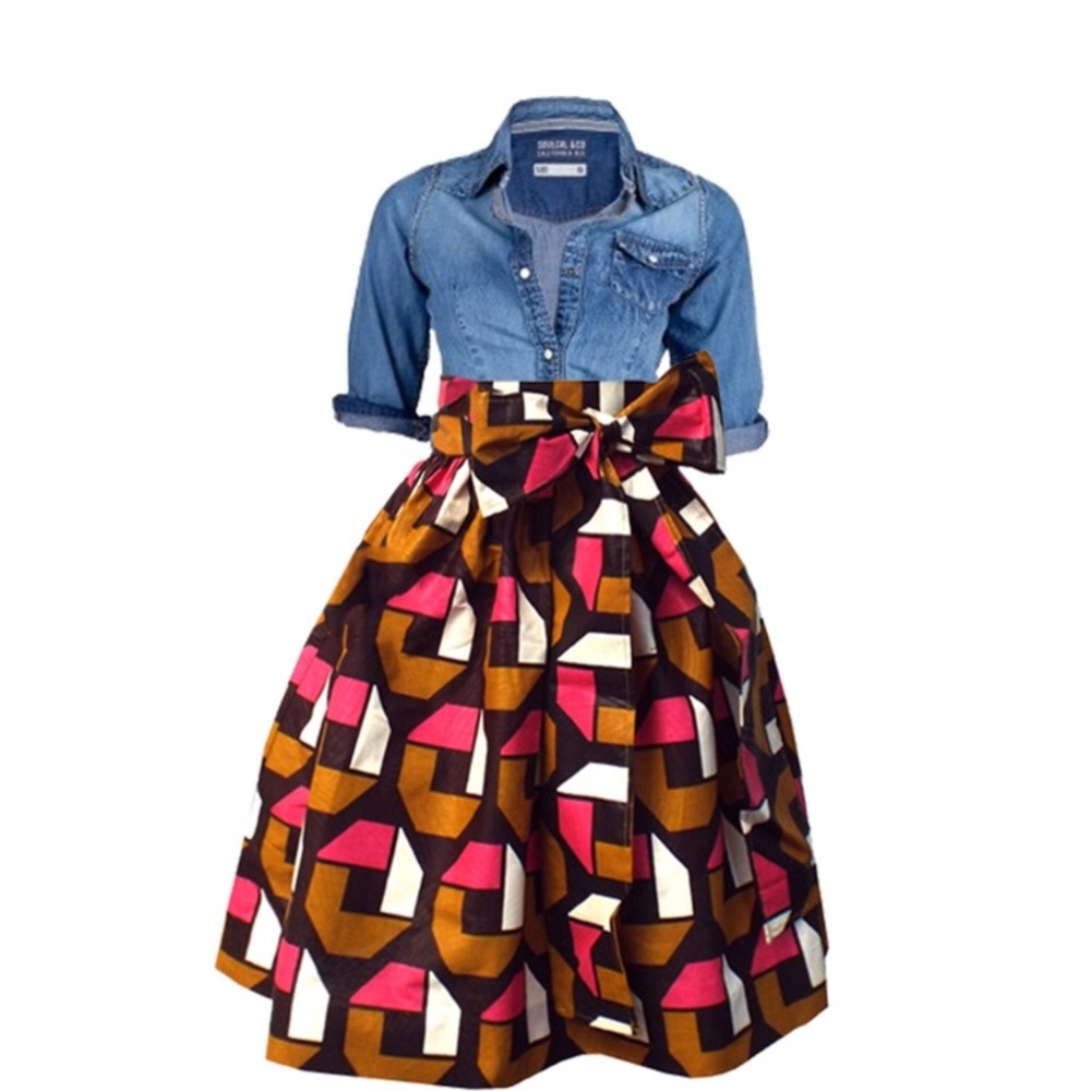 Bohemian high waist skirt